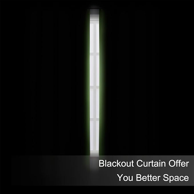 LEMOMO Blackout Curtains 52 x 90 Inch Long Light Green Curtains Set of 2 Panels