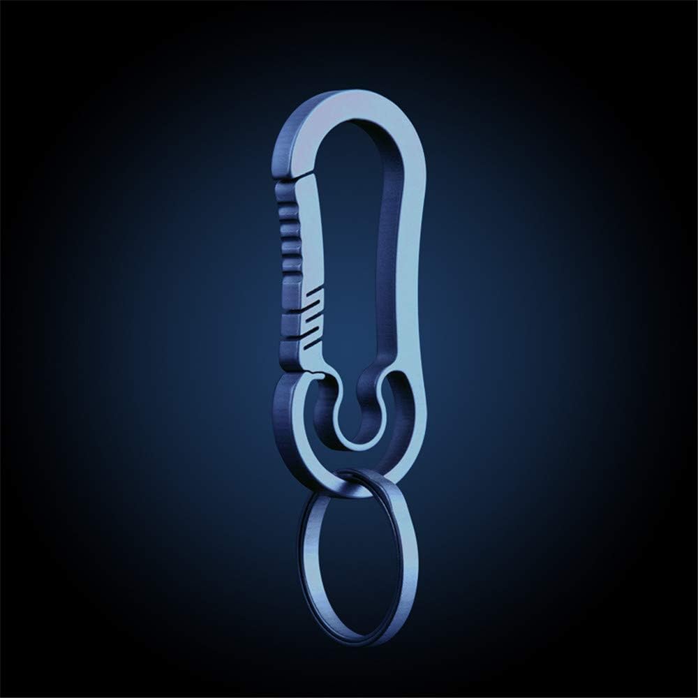 Ultralight Aviation Titanium Anti-Lost Keychain Carabiner Creative CNC Design Keychain 26mm Titanium Key Ring
