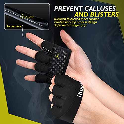 ihuan New Weight Lifting Gym Workout Gloves Men & Women, Great for Weightlifting, Exercise, Training, Fitness