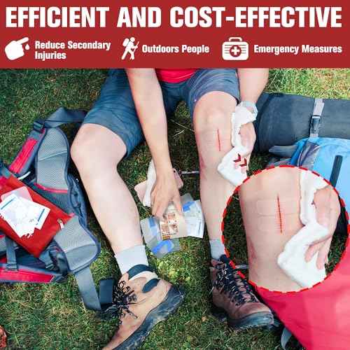 Emergency Wound Closure Strips - Dotodo 2PCS Laceration Closure Kit - Sutures Butterfly Bandaids | Stretchable & Shrinks Back to Close The Cut£¨Patented Product£©