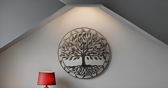 Leutsbyone Decorative Metal Tree of Life Wall Art, Nature-Inspired Indoor Outdoor Decoration,24 inches,Copper