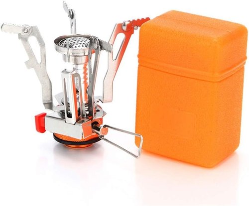 AOTU Portable Camping Stove - Wind-Resistant Backpacking Stove with Piezo Ignition | Stable Support for Outdoor Cooking