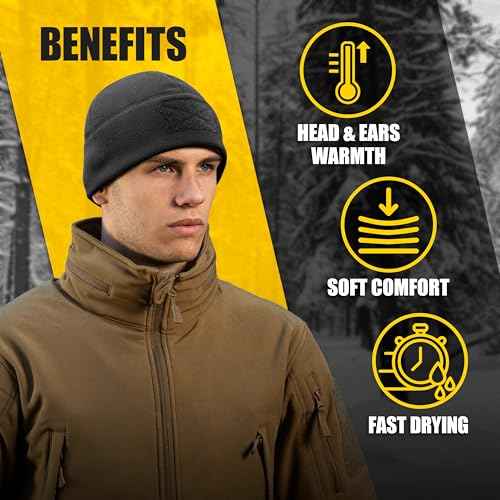 M-Tac Tactical Beanie Fleece Watch Cap - Winter Hat Elite - Patch Panel