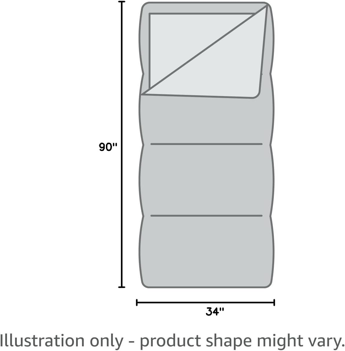 R Series Lightweight Compact Sleeping Bag - Multi-Season, 44°F to -22°F, 90” x 34”