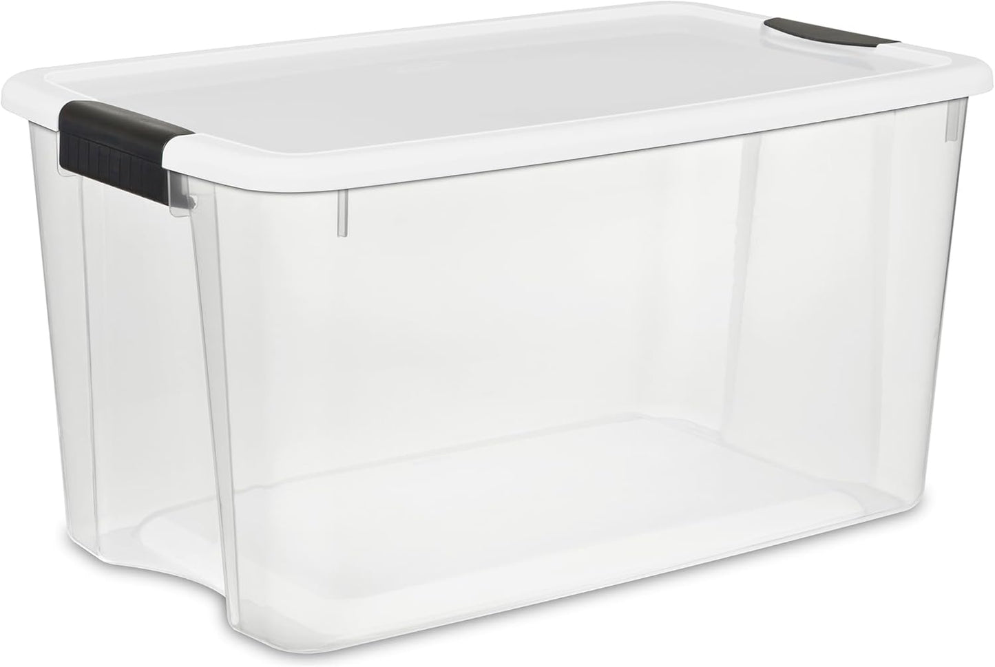 Sterilite 20-Pack Ultra Latching Box, Storage Bins with Lids, Clear Plastic, 70 Quart - Heavy-Duty Organizing Containers for Closet, Bathroom, and Office