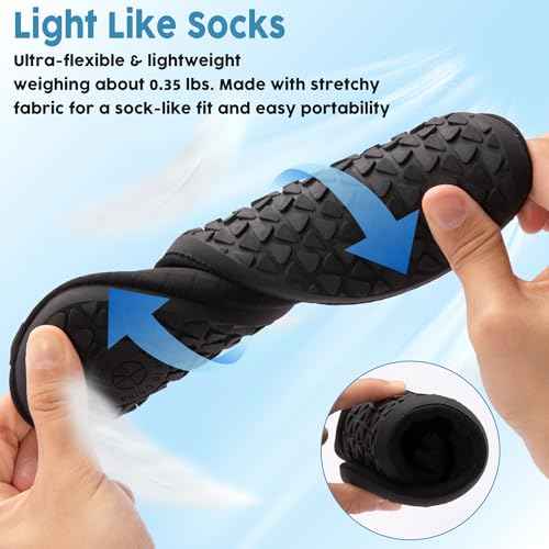 Metog Men Women Water Shoes Quick-Dry Aqua Socks Barefoot Slip-on for Beach Swim Sport Surf Yoga Exercise