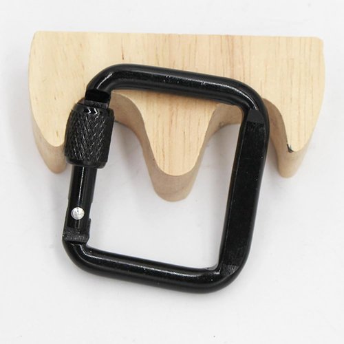 4pcs Square Carabiner, Aluminum Alloy Super Strong Outdoor Square Carabiner Screw Hook Equipment, Buckle Outdoor Hiking Clasp Carabiner for Outdoor Trigger