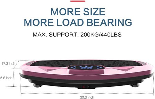 Nimto Vibration Plate Exercise Machine - Whole Body Workout Fitness Platform with Bluetooth & Remote Control | 99 Levels