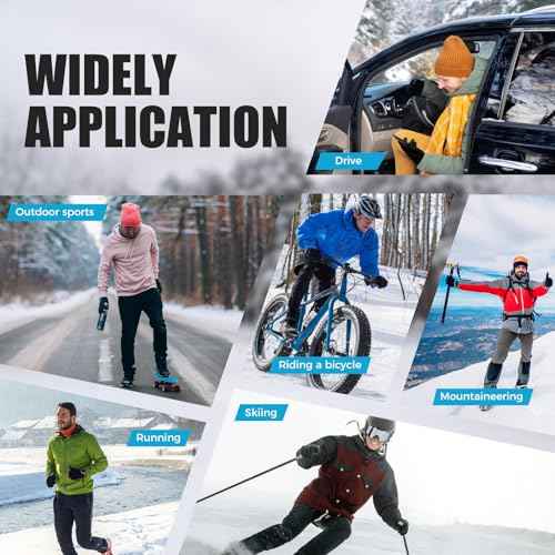 AURUZA Cycling Gloves for Men Winter Cold Weather, Windproof Winter Gloves for Men, Waterproof Touch Screen Anti-Slip Warm Gloves Liners for Cycling Biking Walking Sporting Driving X-Large