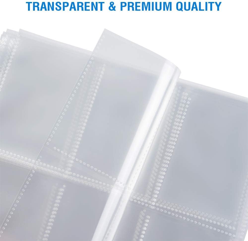 Sooez 9 Pocket Page Protectors - 400 Pack Trading Card Sleeves for 3 Ring Binders | Ideal for Sports & Collectibles