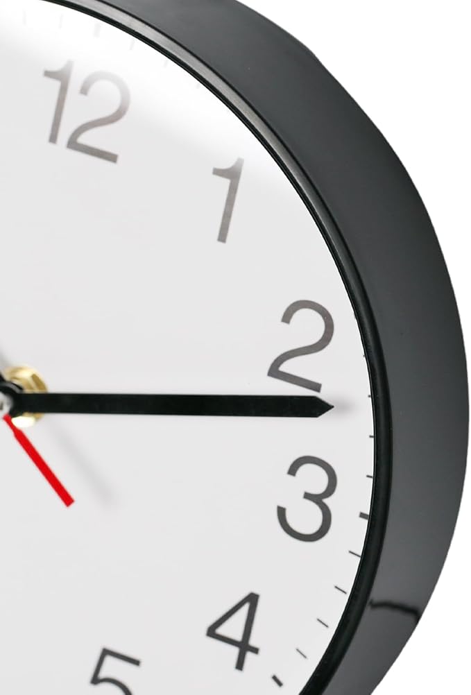 Spinaround Wall Clock, Modern Wall Clocks Battery, Silent Non-Ticking Analog