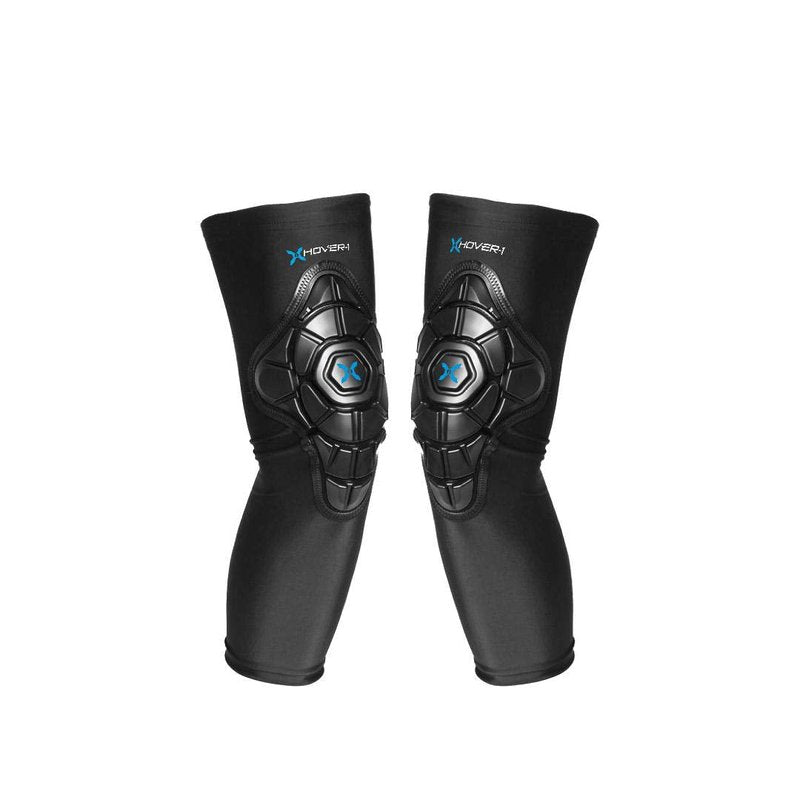 Hover-1 Men's Protective Knee Pads | Hard PU Shells for Impact Resistance, Lightweight Breathable Material for Medium, Black