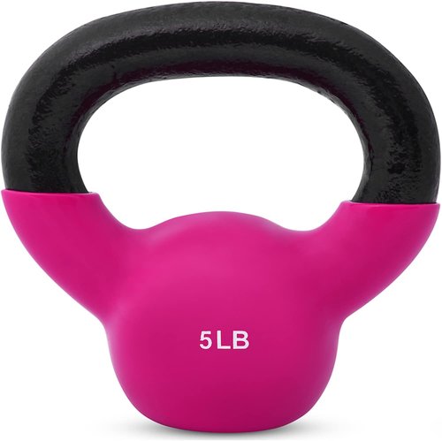JFIT Kettlebell Weights - Durable Vinyl Coated Iron for Enhanced Strength Training | 10 lbs