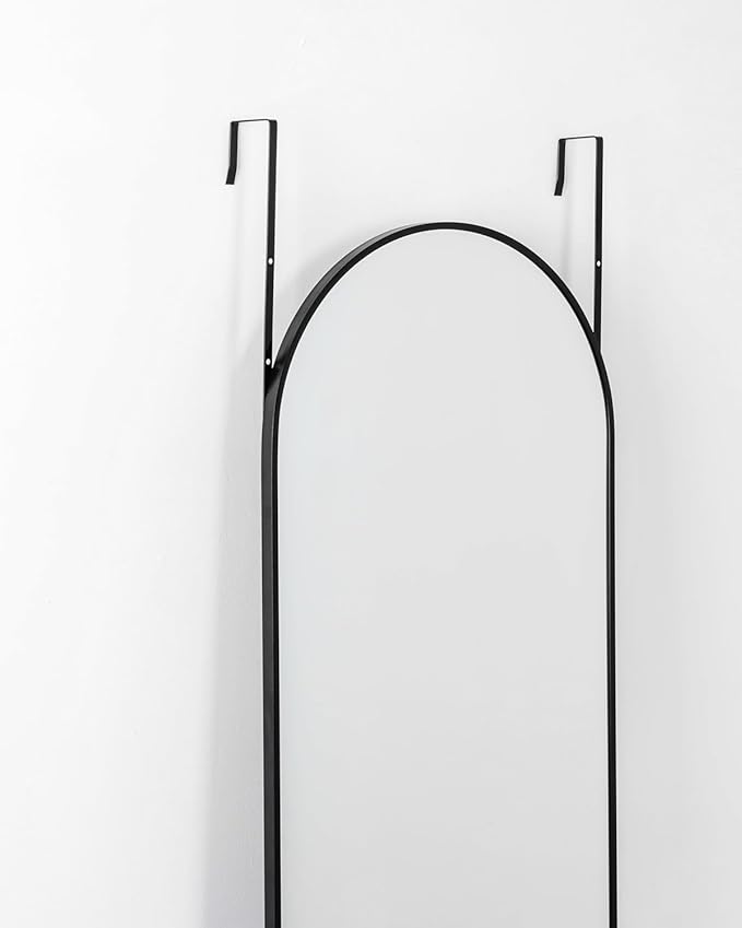 Otlsh 14"48" Arch Wall Mirror, Over The Door, Thin Frame Aluminum Alloy