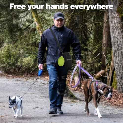 Nuovoware Water Bottle Carrier Bag,25oz/40oz/64oz Bottle Pouch Holder,Adjustable Shoulder Hand Strap 2 Pocket Sling Neoprene Sleeve Sports Accessories for Hiking Travelling Camping
