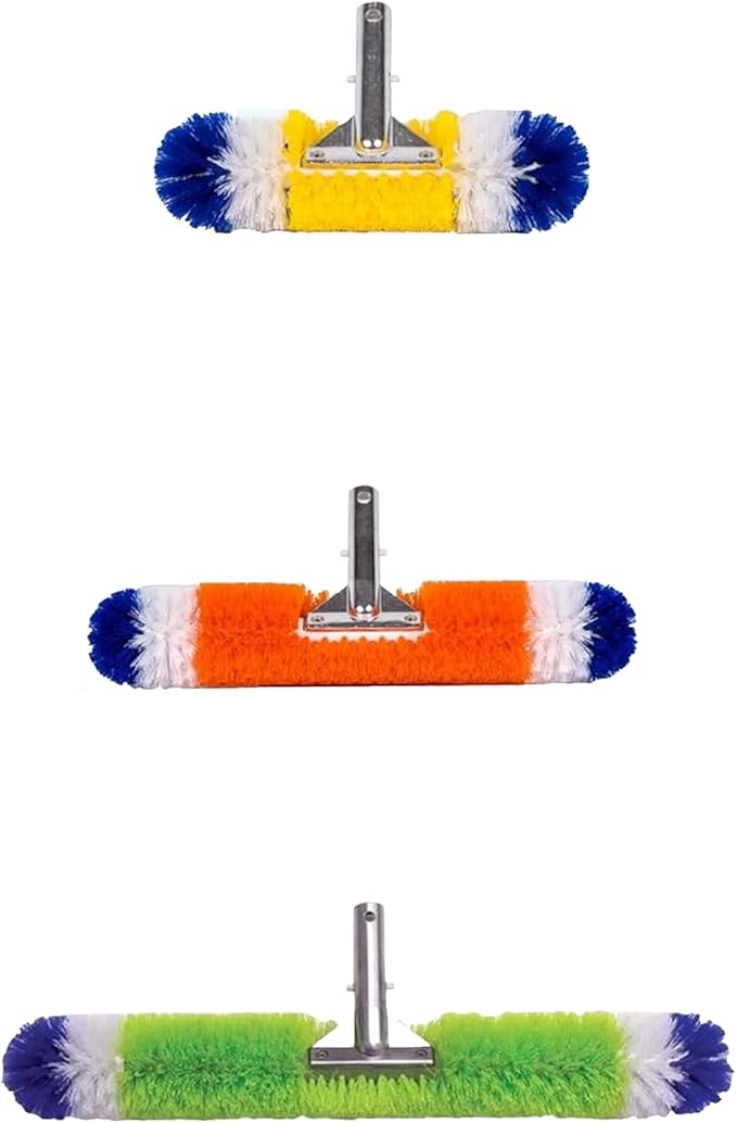 Poolzilla Pool Brush [3 Pack] - 360 Degree Bristles, with 12 Inch, 18 Inch, and 24 Inch for Outdoor and Indoor Swimming Pools, Spas, & Hot Tubs