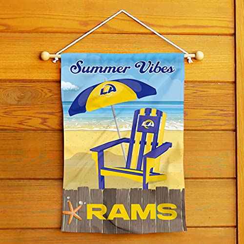 Los Angeles Rams Summer Decorative Seasonal Garden Flag Double Sided Banner