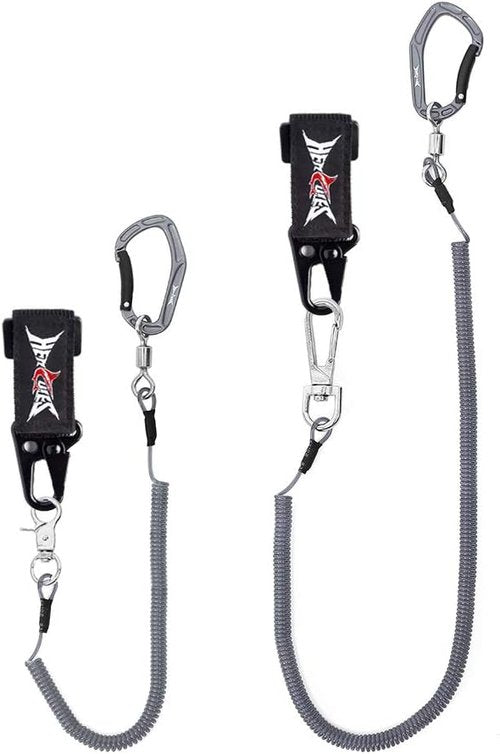 HERCULES M4 Fishing Lanyard - Heavy-Duty Retractable Coiled Tether for Rods & Paddles | Ideal for Kayaking