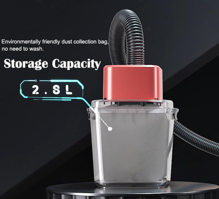 Dust Collector for CNC Machine, Air Filtration System and Powerful Suction 6000Pa, Large Capacity 2.8L Dust Extraction System CNC Kit Compatible with CNC TTC450 Seriers