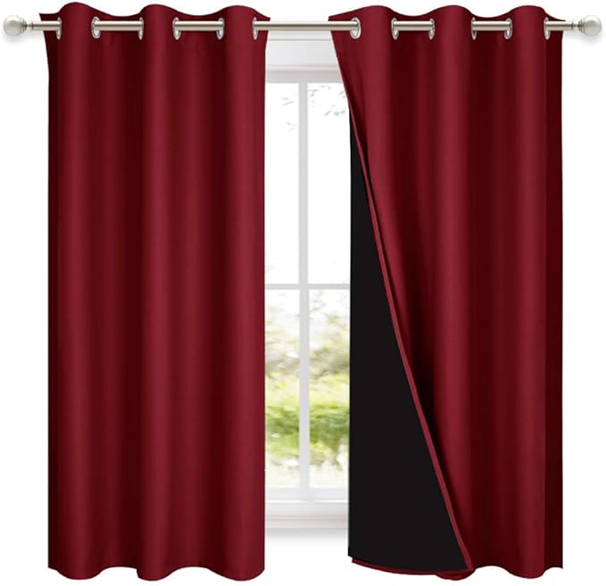 NICETOWN 100% Blackout Short Curtains