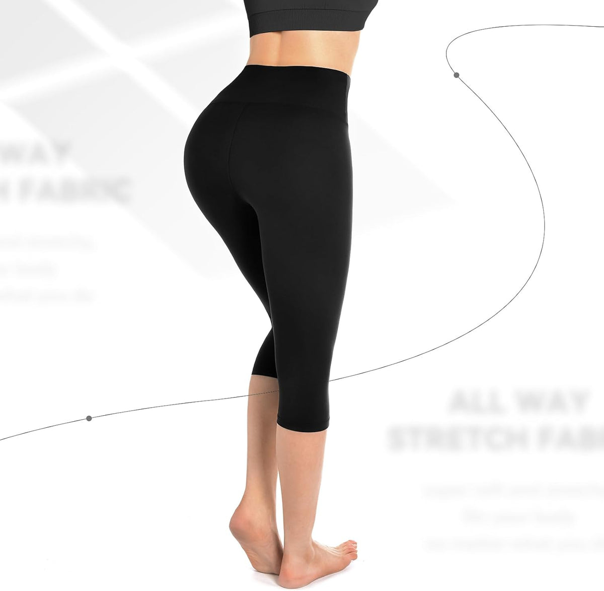 Walifrey Capri Leggings - Buttery Soft High-Waisted Yoga & Gym Leggings for Women