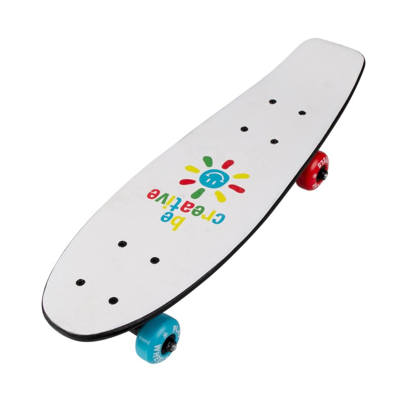 PlayWheels 21" Chalkboard Skateboard & Helmet Combo – Customizable Design with Included Chalk, Durable 9-Ply Maple Deck, Smooth Ride with Polyurethane Wheels, Perfect for Kids, Includes Safety Helmet