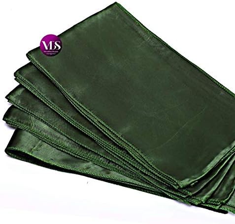 VDS Satin Chair Sashes Chair Cover Back Tie Sateen Bows Ribbon for Wedding Birthday Graduation Engagement Ceremony Event Party Banquet Venue Hotel All Dining Chair Decoration (250PC) (Olive Green)