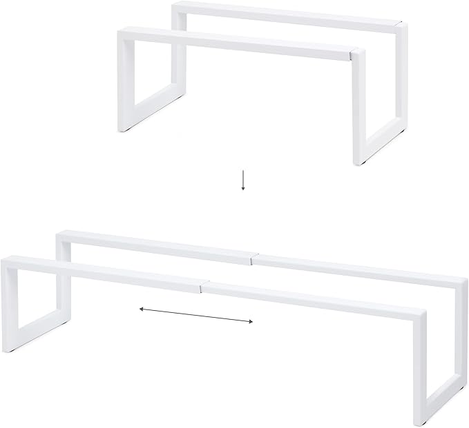 QUALIAZERO 2-Tier Expandable Shoe Rack – Durable Organizer Shelf for Entryways, Bedrooms, Bathrooms, and Laundry Rooms (GLACIER WHITE, 1 PACK)