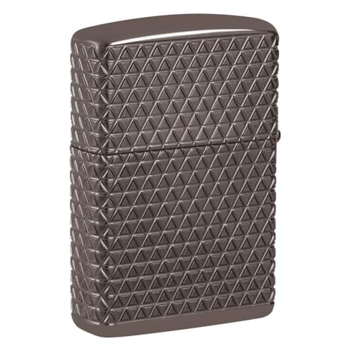 Zippo Diamond Pattern Design Armor Black Ice Pocket Lighter