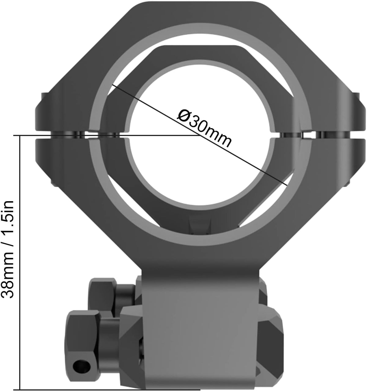 Victoptics 30mm Picatinny Scope Mount - Extended Design for Enhanced Stability and Precision