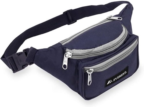 Everest Signature Waist Pack - Navy/Gray, One Size, Ideal for Travel & Outdoor