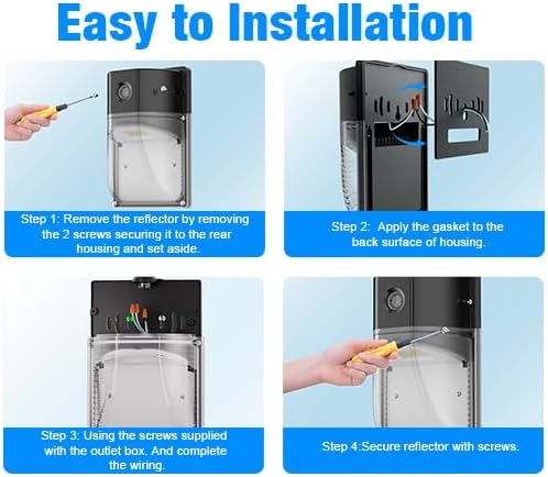 30W LED Wall Pack Light, Dusk to Dawn Outdoor Lighting Sensor, LED Outdoor Wall