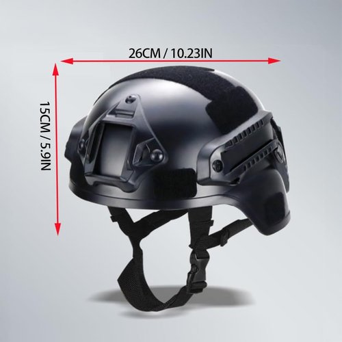 Airsoft Helmet and Mask, Tactical Skull Mask, Full Face Airsoft,Military Paintball Helmet with NVG Mount and Side Rail, Adjustable Strap - Complete Tactical Gear