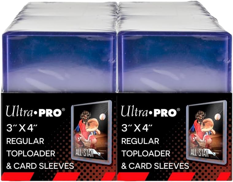 Ultra PRO Clear Regular Toploaders - 200ct Bundle for Standard Size Trading Cards & Sleeves