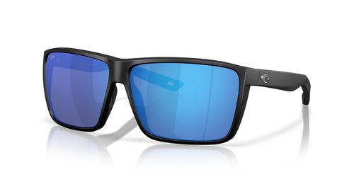 Costa Del Mar Rincon II Sunglasses, Matte Black/Blue Mirrored 580G, 64 mm
