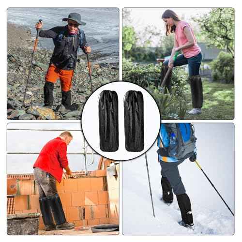 2 Pcs Lawn Care Leg Gaiters,Adjustable Leg Waterproof Hiking Gaiters for Snow,Garden Trimming Weed Eater Leg Chaps