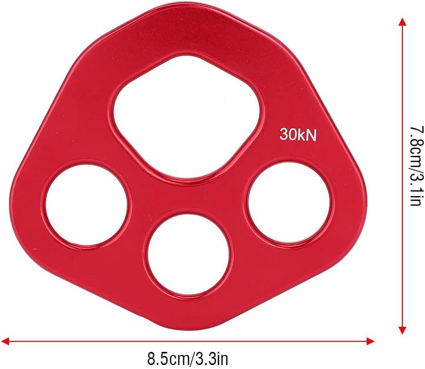 VGEBY Rigging Plate, Aviation Aluminum 4 Holes Descender Plate Climbing Bolt Rigging Plate