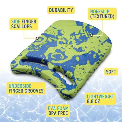 Junior Kickboard Buoy for Youth Children & Toddlers Swimming Aid & Exercise Training Board for Kids to Learn to Swim with Kick Boards in Pool BPA Free