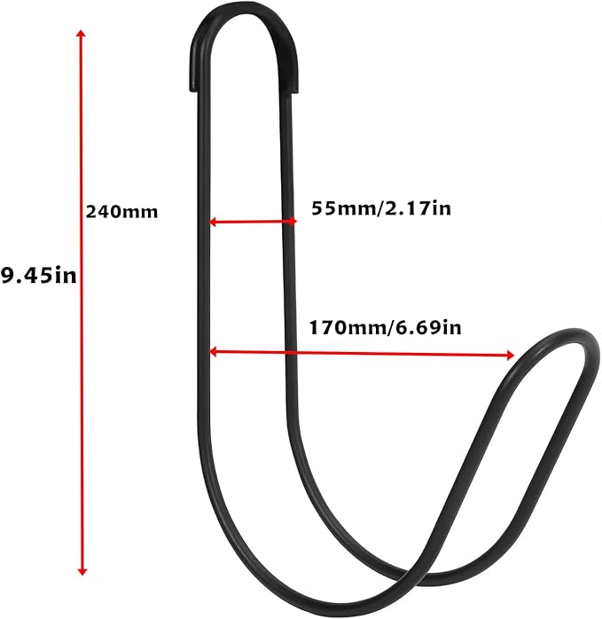 Garden Hose Storage Hook Water Hose Holder Hose Hanger,304Stainless Steel Solid Hose Hook Holds Up to 50Ft Hose Perfect for Garage, Garden,Tool Room(Matt Black 1pcs)