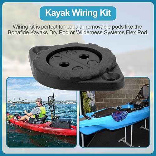 Through Hull Wiring Kit for Kayaks, Thru-Hull Wiring Kits for Wilderness Systems Hobie Installs of Fish Finders, Motors,Lighting Kits etc Kayak Wiring Accessories