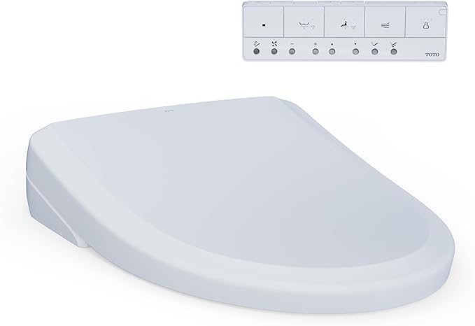 TOTO® WASHLET®+ S7A Electronic Bidet Toilet Seat, EWATER+® Bowl and Wand Cleaning, Auto Open and Close Classic Lid, Elongated, Cotton White - SW4734AT40#01