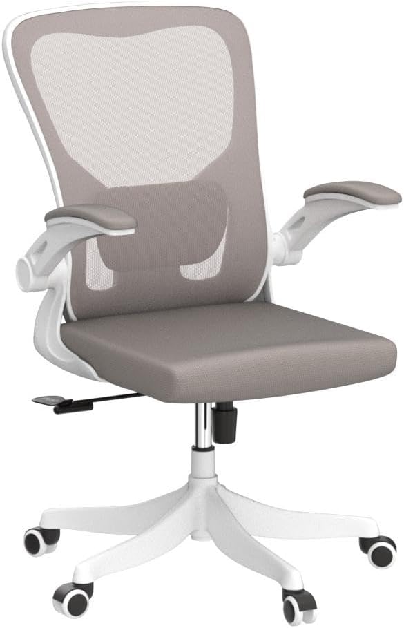 Monhey Ergonomic Office Chair, 90°-125° Tilt Back Home Desk Chair with 360° Swivel & Mute Wheels, High Back Mesh Computer Chair for Adults with Lumbar Support, 330 LBS Capacity(01Khaki)