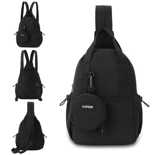 Geelraqaly Sling Bag, Women, Nylon, Small, Lightweight, Waterproof Multi functional Leisure Day, Mini Backpack,carried by hand, Travel