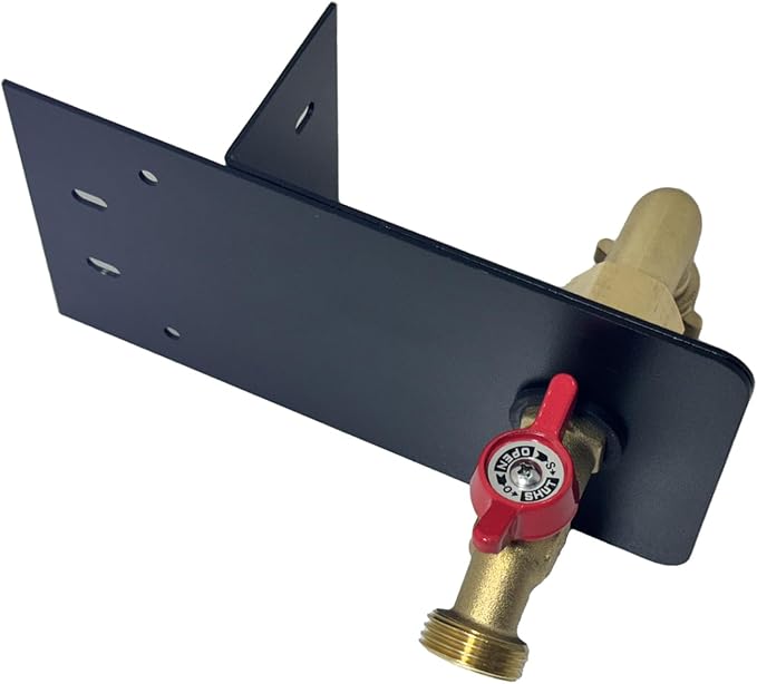 Garden hose faucets, backyard hose holders, outdoor balcony Hose Bibb Valve, faucet screen clamping bases, faucet holders for laying a hose in a lanai or any screened window (BLACK)