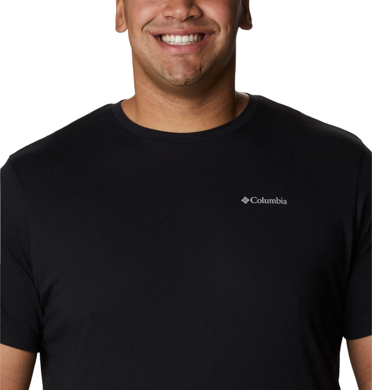 Columbia Men's Thistletown Hills Graphic Short Sleeve, Mango Heather/Hikers Graphic, 4X Tall