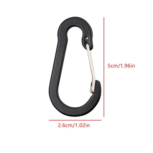 ArrErr 20 Pack Aluminum Carabiner Keychain Clip 2 Inch Lightweight D-Ring Caribeaners Spring Snap Hook with Flat Key Rings Carabeaner for Fishing Camping Hiking Outdoor Duffle Bag Daypack Backpack