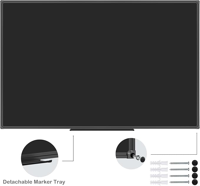 JILoffice Magnetic Chalkboard/Black Board 72 x 40 Inch