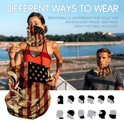 8PCS Neck Gaiter Balaclava Bandana Face mask, Sun Wind protection, Cycling, Running, Hiking Sports, for Men & Women