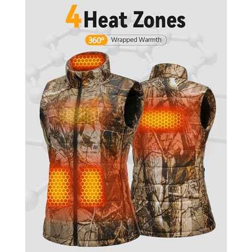 Wulcea Graphene Heated Vest For Women 7.4V Fast Charge Large Capacity Battery