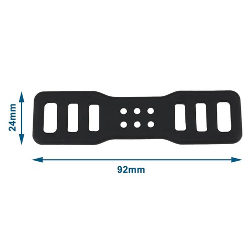 SG Store 10Pcs Bicycle Silicone Straps Holders Silicone Fixed Strap Replacement Part Bike Light Holder Cycling Accessories Suitable for Bicycle Light, Black